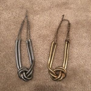 Silver and gold necklace
